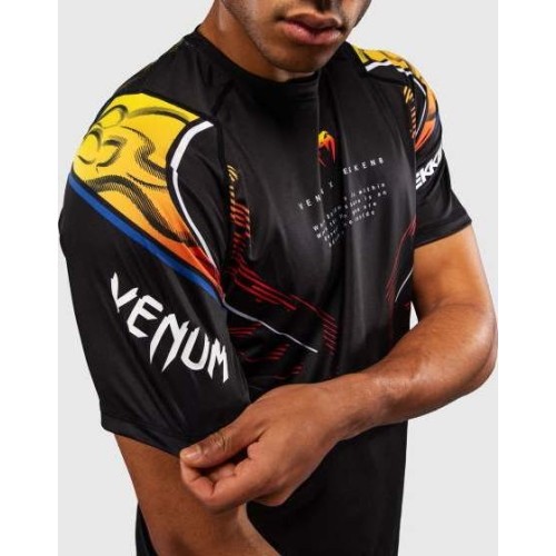 Koszulka Venum x TEKKEN 8 Dry-Tech Yoshimitsu, czarno-pomarańczowa