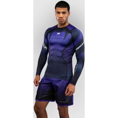 Rashguard z długim rękawem Venum x TEKKEN 8 - Kazuya - czarno-fioletowy