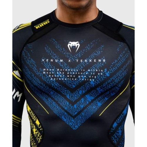 Rashguard z długim rękawem Venum x TEKKEN 8 King czarno-żółty