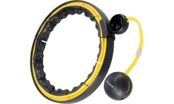 Hula hoop masujące HMS HHM21 z obciążeniem i licznikiem, czarno-żółte