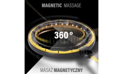 Hula hoop masujące HMS HHM21 z obciążeniem i licznikiem, czarno-żółte