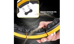 Hula hoop masujące HMS HHM21 z obciążeniem i licznikiem, czarno-żółte