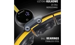 Hula hoop masujące HMS HHM21 z obciążeniem i licznikiem, czarno-żółte