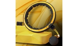 Hula hoop masujące HMS HHM21 z obciążeniem i licznikiem, czarno-żółte