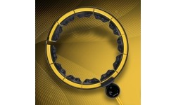Hula hoop masujące HMS HHM21 z obciążeniem i licznikiem, czarno-żółte