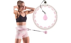 Hula hop z obciążeniem i licznikiem HMS HHW06, różowy