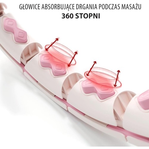 Hula hop z obciążeniem i licznikiem HMS HHW06, różowy