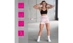 Hula hop z obciążeniem i licznikiem HMS HHW06, różowy
