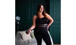 Obręcz do ćwiczeń z obciążeniem HMS HHW12 Plus Size, czarna