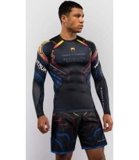 Koszulka rashguard z długim rękawem Venum x TEKKEN 8 Yoshimitsu, czarno-pomarańczowa