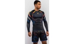 Koszulka rashguard z długim rękawem Venum x TEKKEN 8 Yoshimitsu, czarno-pomarańczowa