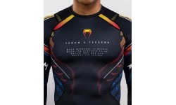 Koszulka rashguard z długim rękawem Venum x TEKKEN 8 Yoshimitsu, czarno-pomarańczowa