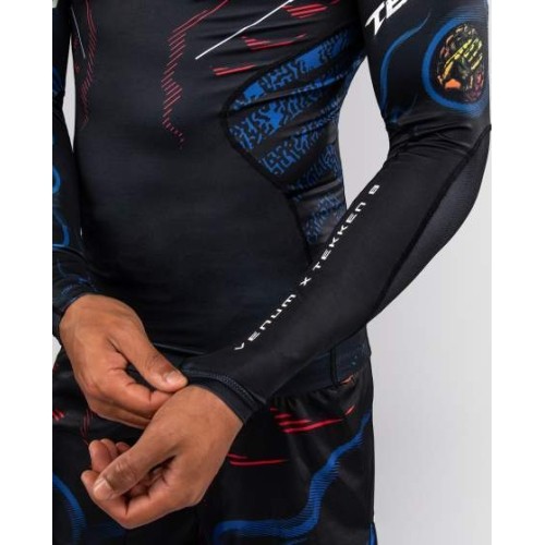 Koszulka rashguard z długim rękawem Venum x TEKKEN 8 Yoshimitsu, czarno-pomarańczowa