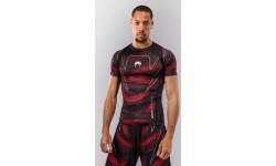 Koszulka Venum Matupa rashguard z krótkim rękawem, czarno-czerwono-srebrna