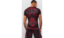 Koszulka Venum Matupa rashguard z krótkim rękawem, czarno-czerwono-srebrna