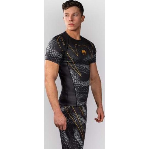 Venum Matupa rashguard z krótkim rękawem – Black/Grey/Gold