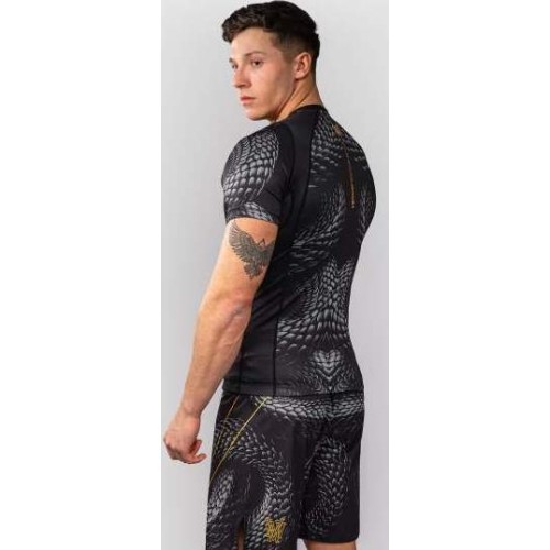 Venum Matupa rashguard z krótkim rękawem – Black/Grey/Gold