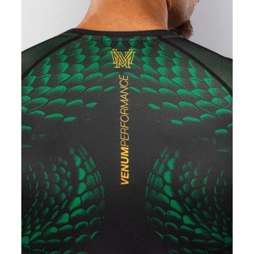 Rashguard kompresyjny Venum Matupa z długim rękawem – czarny/zielony/złoty