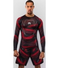 Rashguard Venum Matupa z długim rękawem – czarny/czerwony/srebrny