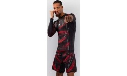 Rashguard Venum Matupa z długim rękawem – czarny/czerwony/srebrny