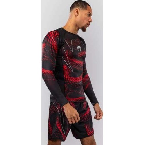 Rashguard Venum Matupa z długim rękawem – czarny/czerwony/srebrny