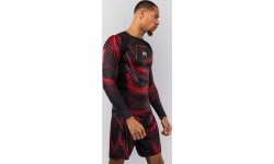 Rashguard Venum Matupa z długim rękawem – czarny/czerwony/srebrny