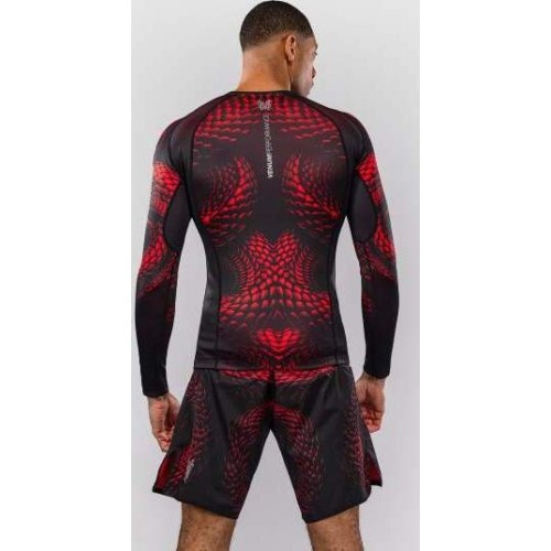 Rashguard Venum Matupa z długim rękawem – czarny/czerwony/srebrny