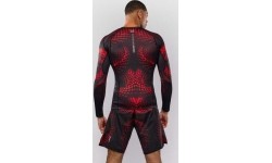 Rashguard Venum Matupa z długim rękawem – czarny/czerwony/srebrny
