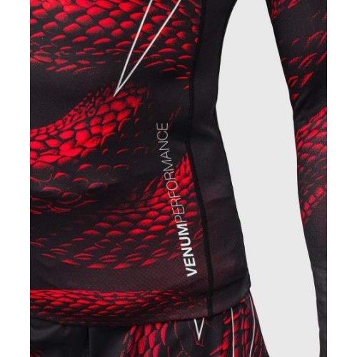 Rashguard Venum Matupa z długim rękawem – czarny/czerwony/srebrny