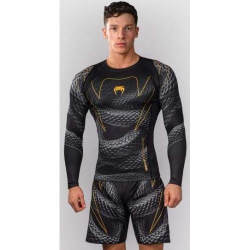 Rashguard z długim rękawem Venum Matupa, czarny/szary/złoty