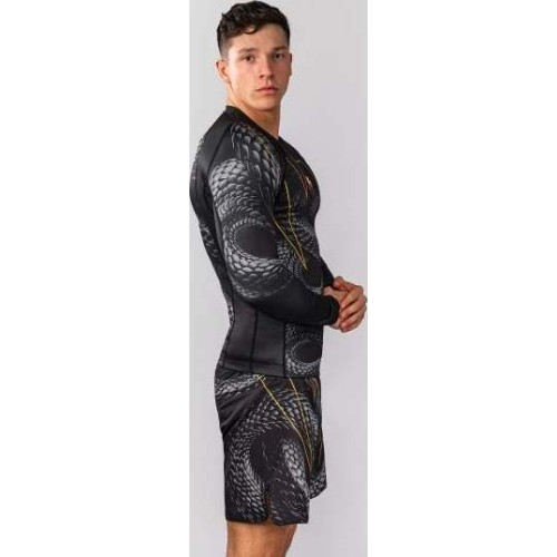 Rashguard z długim rękawem Venum Matupa, czarny/szary/złoty
