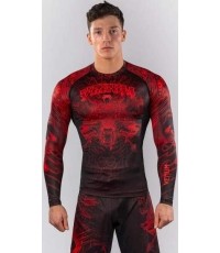Rashguard z długim rękawem Venum Wolf Atak, czarno-czerwony