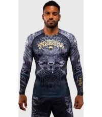 Koszulka rashguard Venum Wolf Atak z długim rękawem – czarny/szary