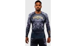 Koszulka rashguard Venum Wolf Atak z długim rękawem – czarny/szary