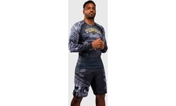 Koszulka rashguard Venum Wolf Atak z długim rękawem – czarny/szary
