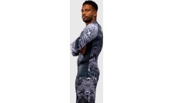 Koszulka rashguard Venum Wolf Atak z długim rękawem – czarny/szary