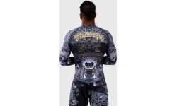 Koszulka rashguard Venum Wolf Atak z długim rękawem – czarny/szary