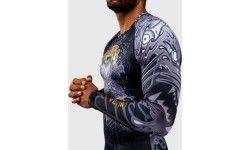 Koszulka rashguard Venum Wolf Atak z długim rękawem – czarny/szary