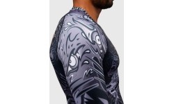 Koszulka rashguard Venum Wolf Atak z długim rękawem – czarny/szary