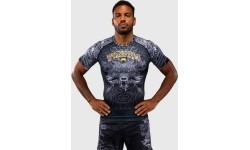 Rashguard z krótkim rękawem Venum Wolf Atak – czarno-szary