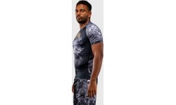 Rashguard z krótkim rękawem Venum Wolf Atak – czarno-szary