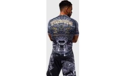 Rashguard z krótkim rękawem Venum Wolf Atak – czarno-szary