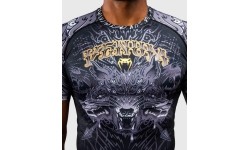 Rashguard z krótkim rękawem Venum Wolf Atak – czarno-szary