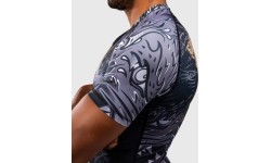 Rashguard z krótkim rękawem Venum Wolf Atak – czarno-szary