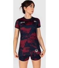 Damska koszulka UFC Zenith by Venum z krótkim rękawem, bordowa