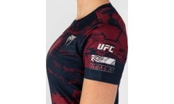 Damska koszulka UFC Zenith by Venum z krótkim rękawem, bordowa