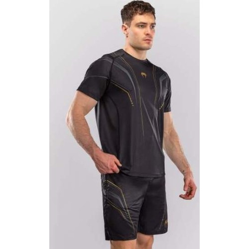Koszulka Venum Streamline Dry-Tech, czarno-złota