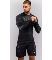 Koszulka rashguard Venum Streamline z długim rękawem, czarno-biała