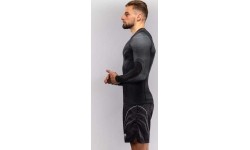 Koszulka rashguard Venum Streamline z długim rękawem, czarno-biała