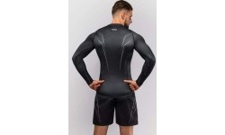 Koszulka rashguard Venum Streamline z długim rękawem, czarno-biała